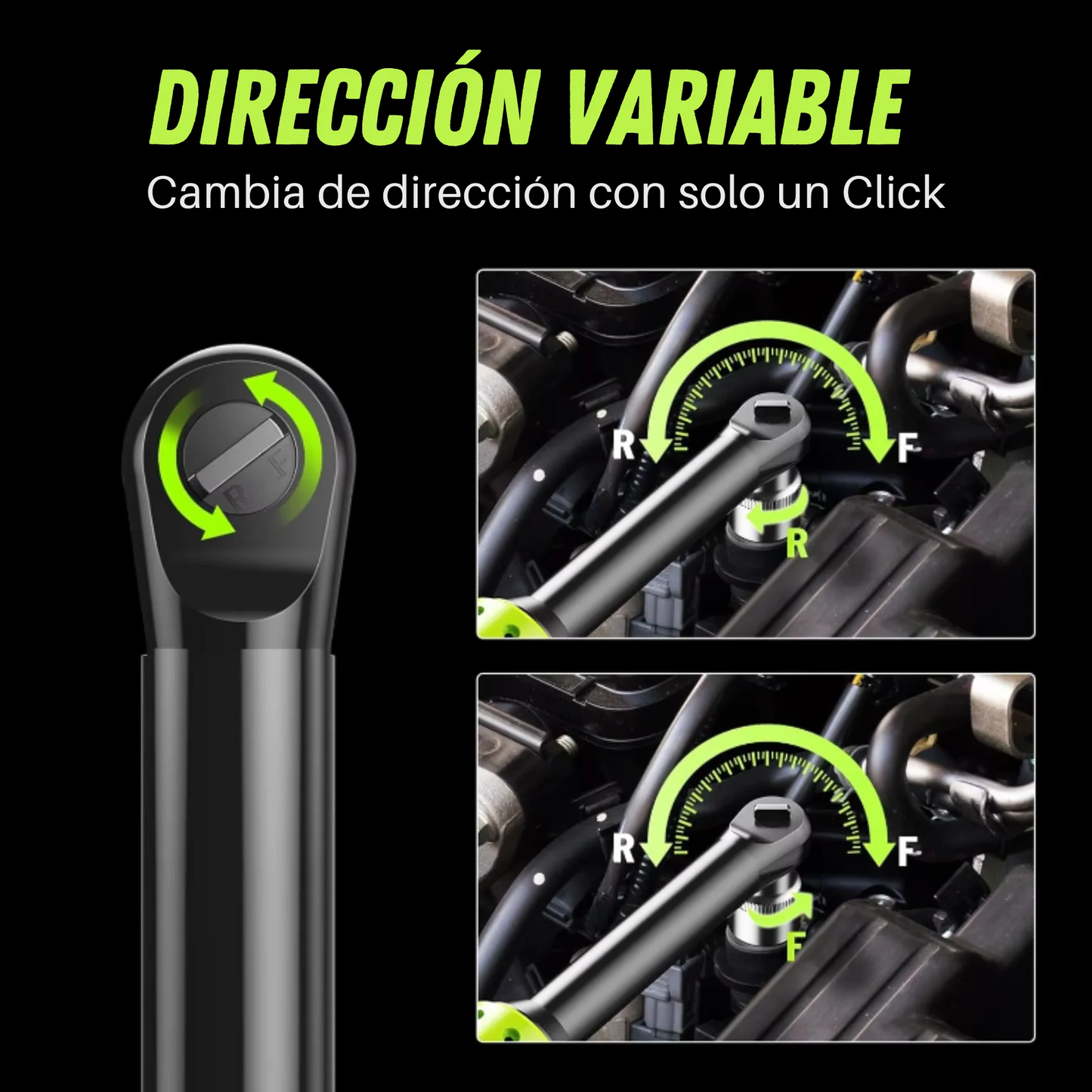 Ratchet a Batería | Doble Dirección | 6 horas de uso por carga | Accesorios Incluidos