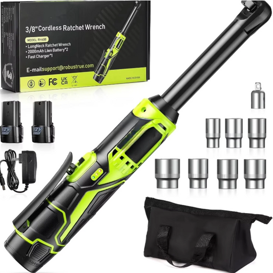 Ratchet a Batería | Doble Dirección | 6 horas de uso por carga | Accesorios Incluidos