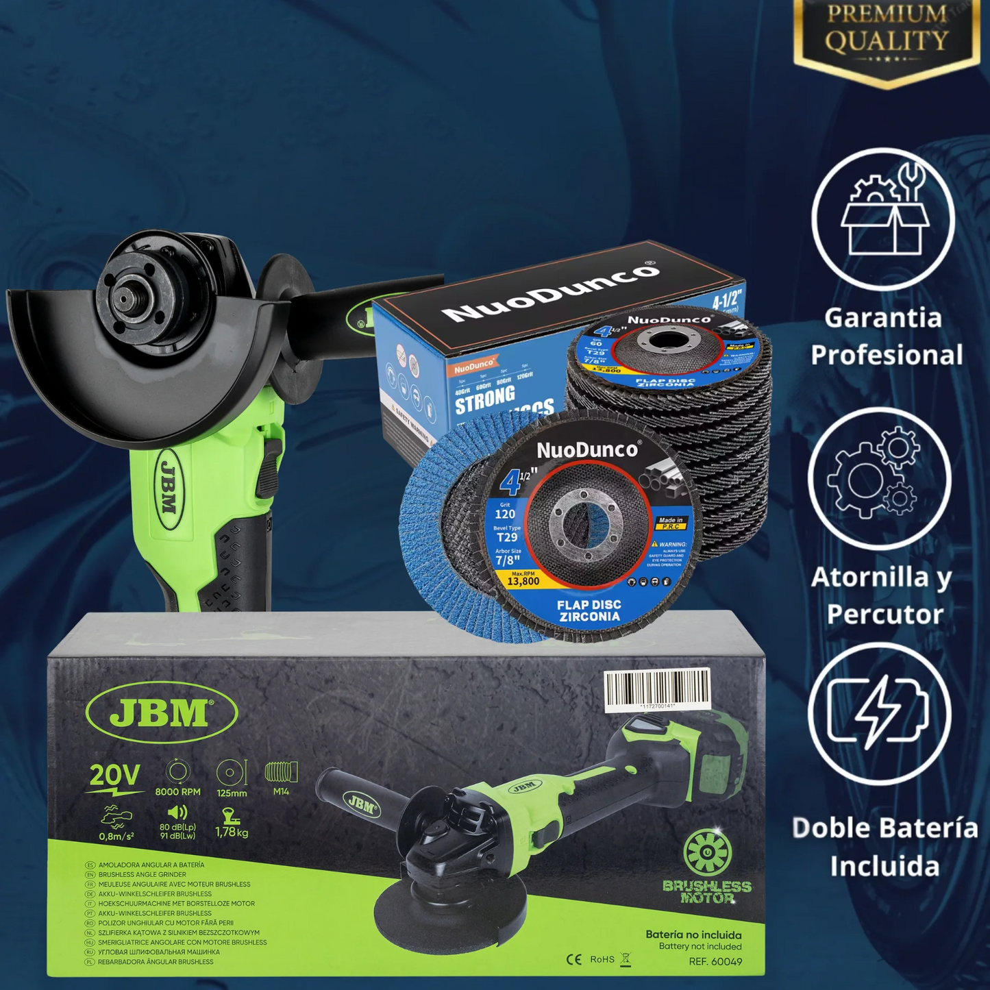 Kit Completo Pulidora JBM | Accesorios Incluidos